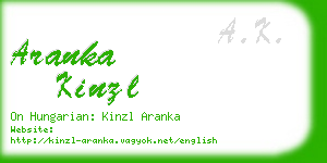 aranka kinzl business card